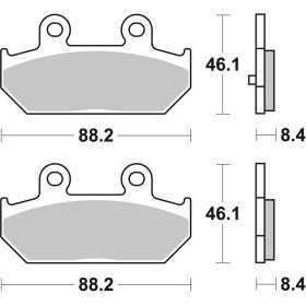 Plaquettes de frein BREMBO Scooter métal fritté - 07058XS