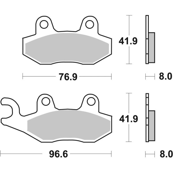 Plaquettes de frein BREMBO Scooter métal fritté - 07076XS