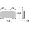 Plaquettes de frein BREMBO route métal fritté - 07YA17SP