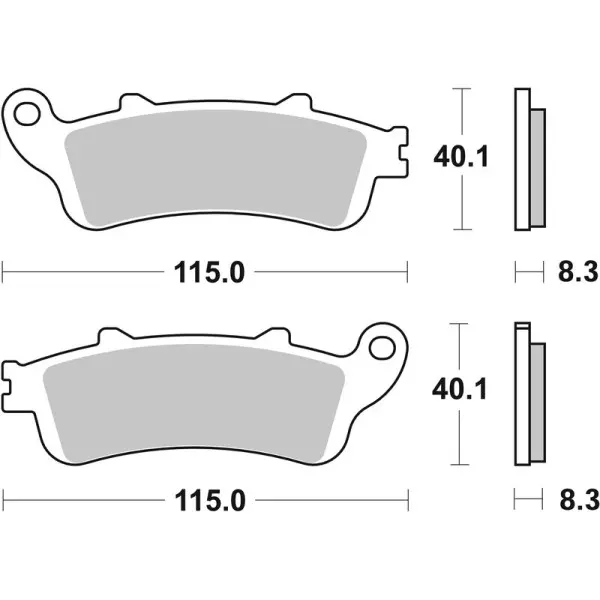 Plaquettes de frein BREMBO route métal fritté - 07HO42SA