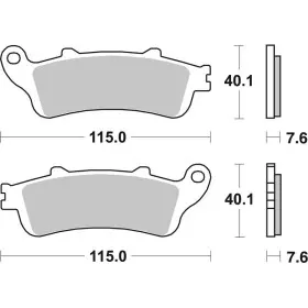 Plaquettes de frein BREMBO route métal fritté - 07HO44SA