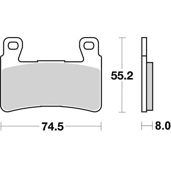 Plaquettes de frein BREMBO carbone céramique - 07HO45RC