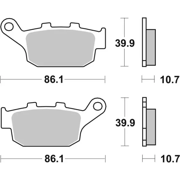 Plaquettes de frein BREMBO route métal fritté - 07HO27SP