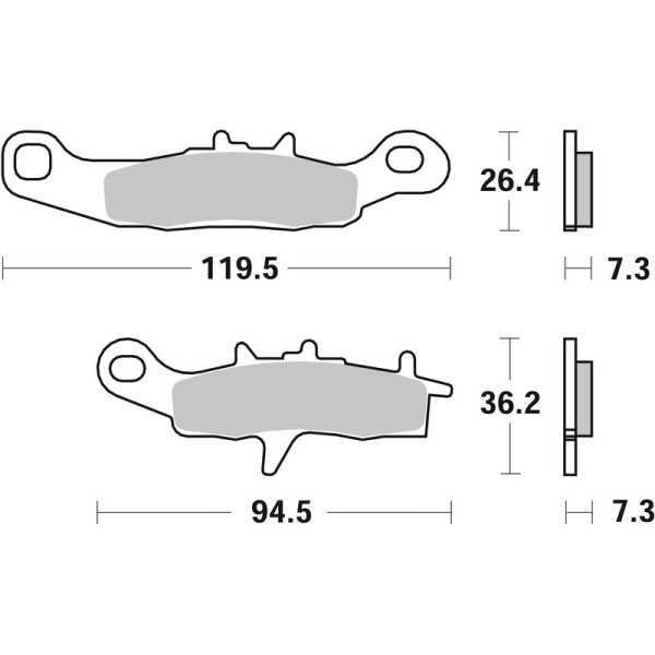 Plaquettes de frein BREMBO Off-Road métal fritté - 07KA22SX