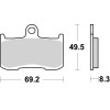Plaquettes de frein BREMBO carbone céramique - 07KA23RC
