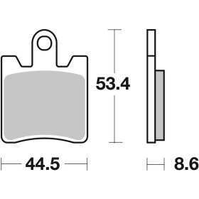 Plaquettes de frein BREMBO route métal fritté - 07YA09SA