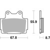 Plaquettes de frein BREMBO route métal fritté - 07YA12SP