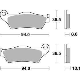Plaquettes de frein BREMBO route métal fritté - 07BB28SP