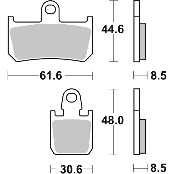 Plaquettes de frein BREMBO route métal fritté - 07YA46SA