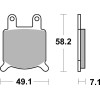 Plaquettes de frein BREMBO route carbone céramique - 07GR0204