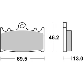 Plaquettes de frein BREMBO route métal fritté - 07SU30SP