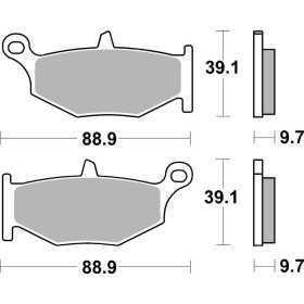Plaquettes de frein BREMBO route métal fritté - 07SU32SP