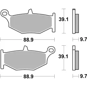 Plaquettes de frein BREMBO route métal fritté - 07SU32SP