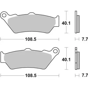 Plaquettes de frein BREMBO route métal fritté - 07BB03SP