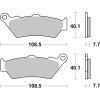 Plaquettes de frein BREMBO route métal fritté - 07BB03SP