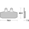 Plaquettes de frein BREMBO route carbone céramique - 07GR13CC