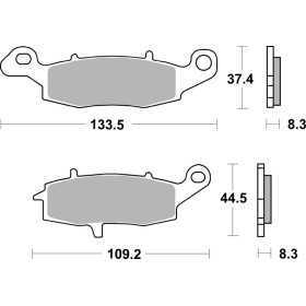 Plaquettes de frein BREMBO route métal fritté - 07KA18SA