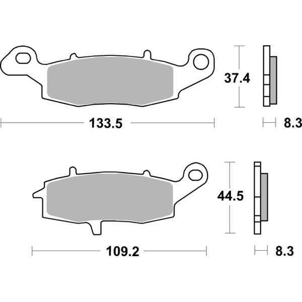 Plaquettes de frein BREMBO route métal fritté - 07KA18SA