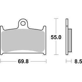 Plaquettes de frein BREMBO route métal fritté - 07SU14SA
