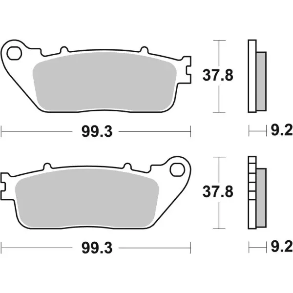 Plaquettes de frein BREMBO route métal fritté - 07HO13SP