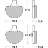 Plaquettes de frein BREMBO route carbone céramique - 07HD0614