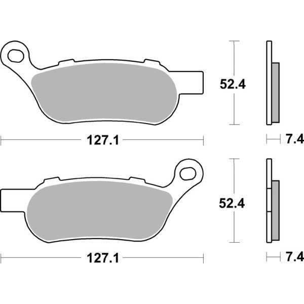 Plaquettes de frein BREMBO route métal fritté - 07HD07SP