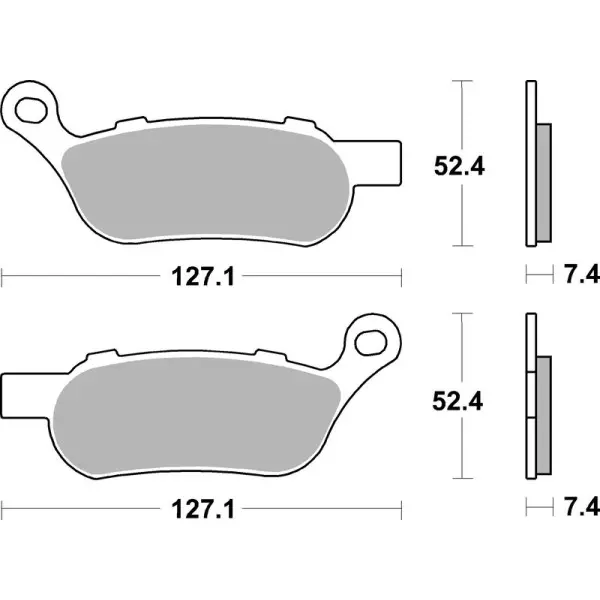 Plaquettes de frein BREMBO route métal fritté - 07HD07SP