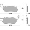 Plaquettes de frein BREMBO route métal fritté - 07HD07SP