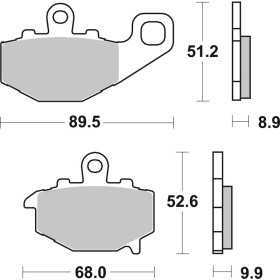 Plaquettes de frein BREMBO route métal fritté - 07KA16SP