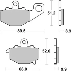 Plaquettes de frein BREMBO route métal fritté - 07KA16SP