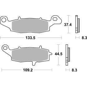 Plaquettes de frein BREMBO route carbone céramique - 07KA1907