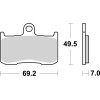 Plaquettes de frein BREMBO route métal fritté - 07KA23SA