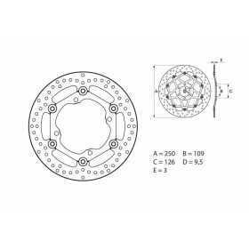Disque de frein BREMBO Oro flottant - 78B40811