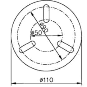 Arrache volant BUZZETTI 3 points M8x1,25