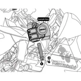 Support klaxon DENALI SoundBomb Kawasaki GTR1400