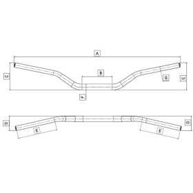 Guidon bas pliant DOMINO - Ducati Monster
