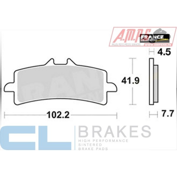 Plaquettes de frein CL BRAKES Usage: Racing Piste 1185 C60