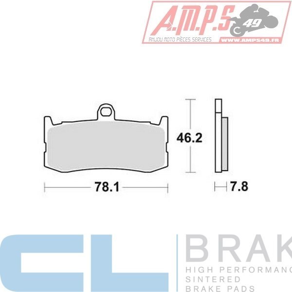 Plaquettes de frein CL BRAKES Usage: Racing Piste 1209 C60