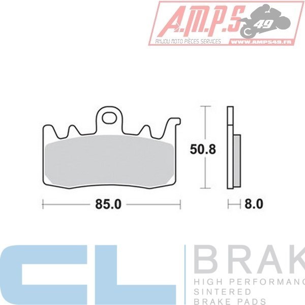 Plaquettes de frein CL BRAKES Usage: Racing Piste 1232 C60