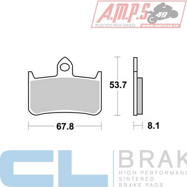 Plaquettes de frein CL BRAKES Usage: Racing Piste 2245 C60