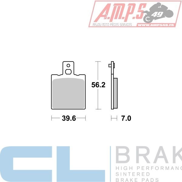 Plaquettes de frein CL BRAKES Usage: Racing Piste 2249 C60