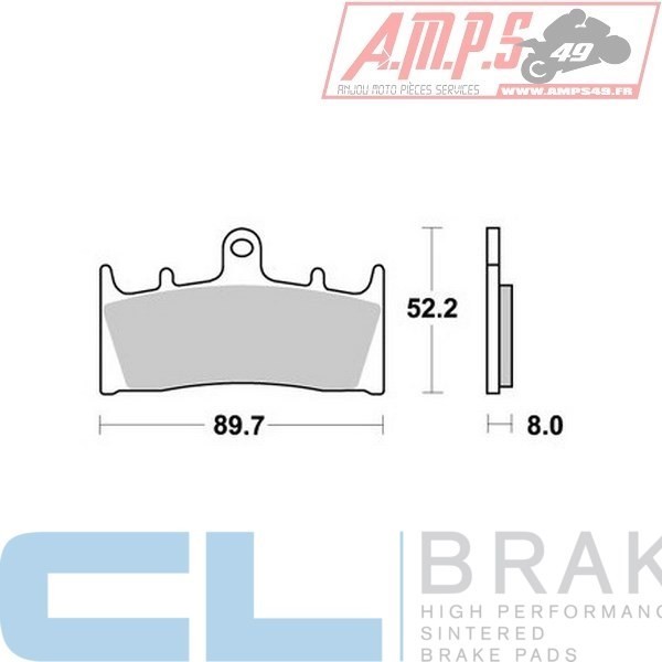 Plaquettes de frein CL BRAKES Usage: Racing Piste 2255 C60