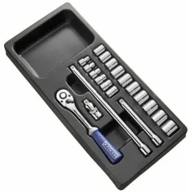 Module d'outils EXPERT douilles et cliquet 3/8'' - plateau plastique