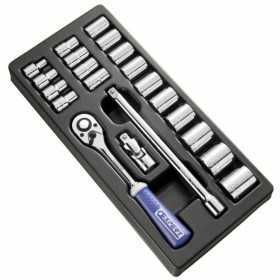 Module d'outils EXPERT douilles et cliquet 1/2'' - plateau plastique