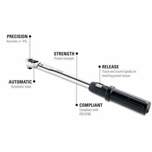 Clé dynamométrique EXPERT 3/8'' 10-50Nm