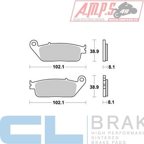 Plaquettes de frein CL BRAKES Usage: Racing Piste 2256 C60