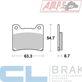 Plaquettes de frein CL BRAKES Usage: Arrière 2283 RX3