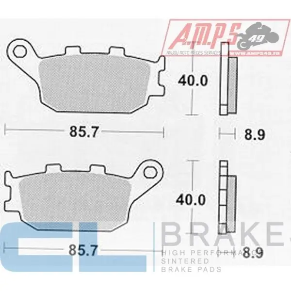 Plaquettes de frein CL BRAKES Usage: Route 2296 S4