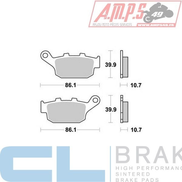 Plaquettes de frein CL BRAKES Usage: Arrière 2298 RX3