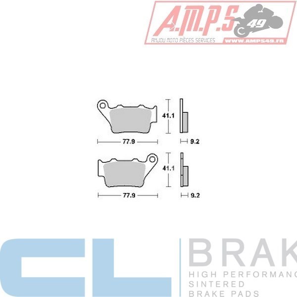 Plaquettes de frein CL BRAKES Usage: Arrière 2353 RX3